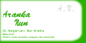 aranka nun business card